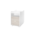 Bed TREND PLUS NEW white+light oak /cupboard/